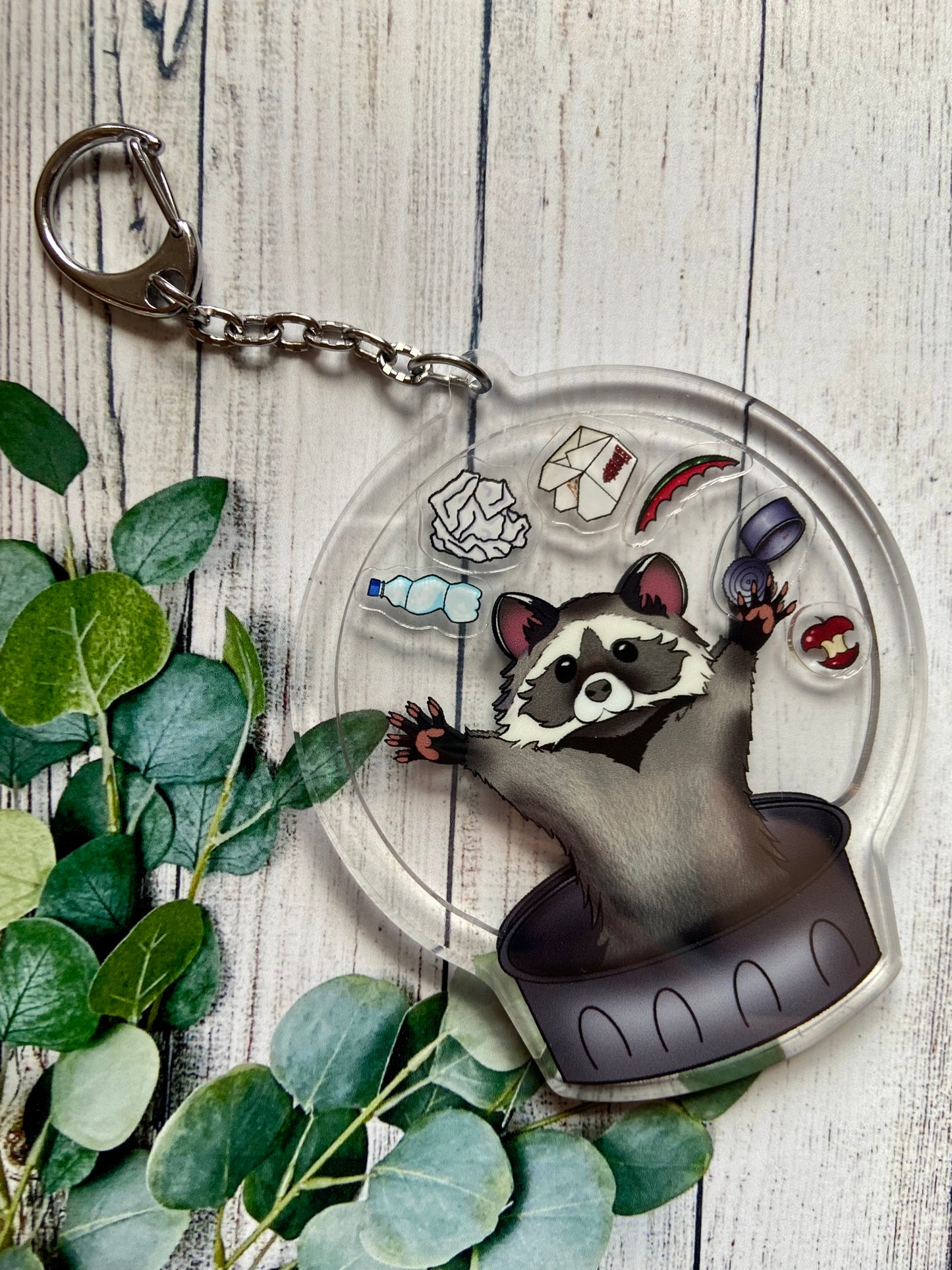 Raccoon shaker keychain