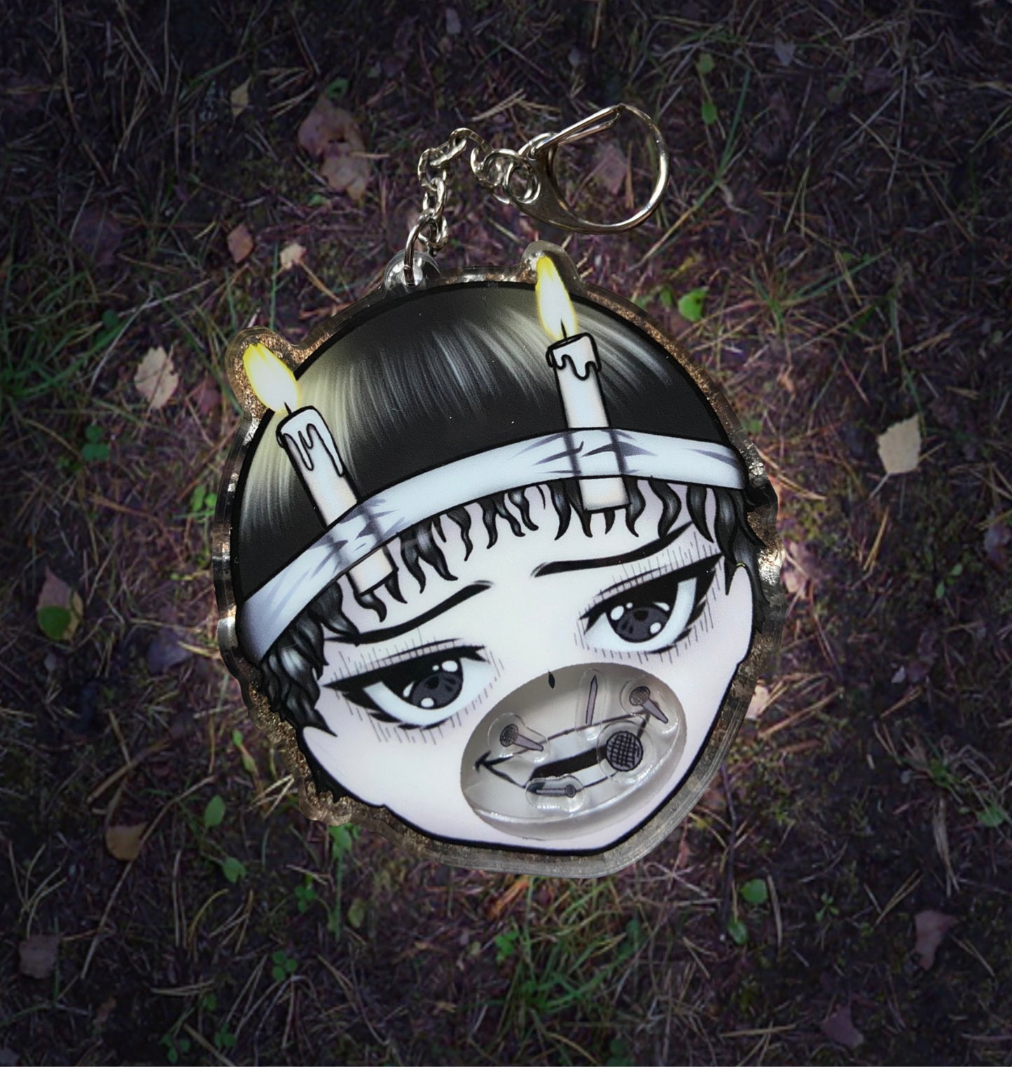 trouble maker shaker keychain