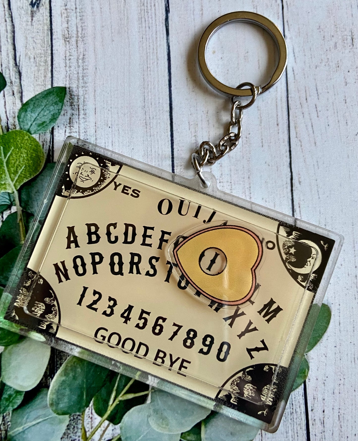 Ouija board shaker keychain