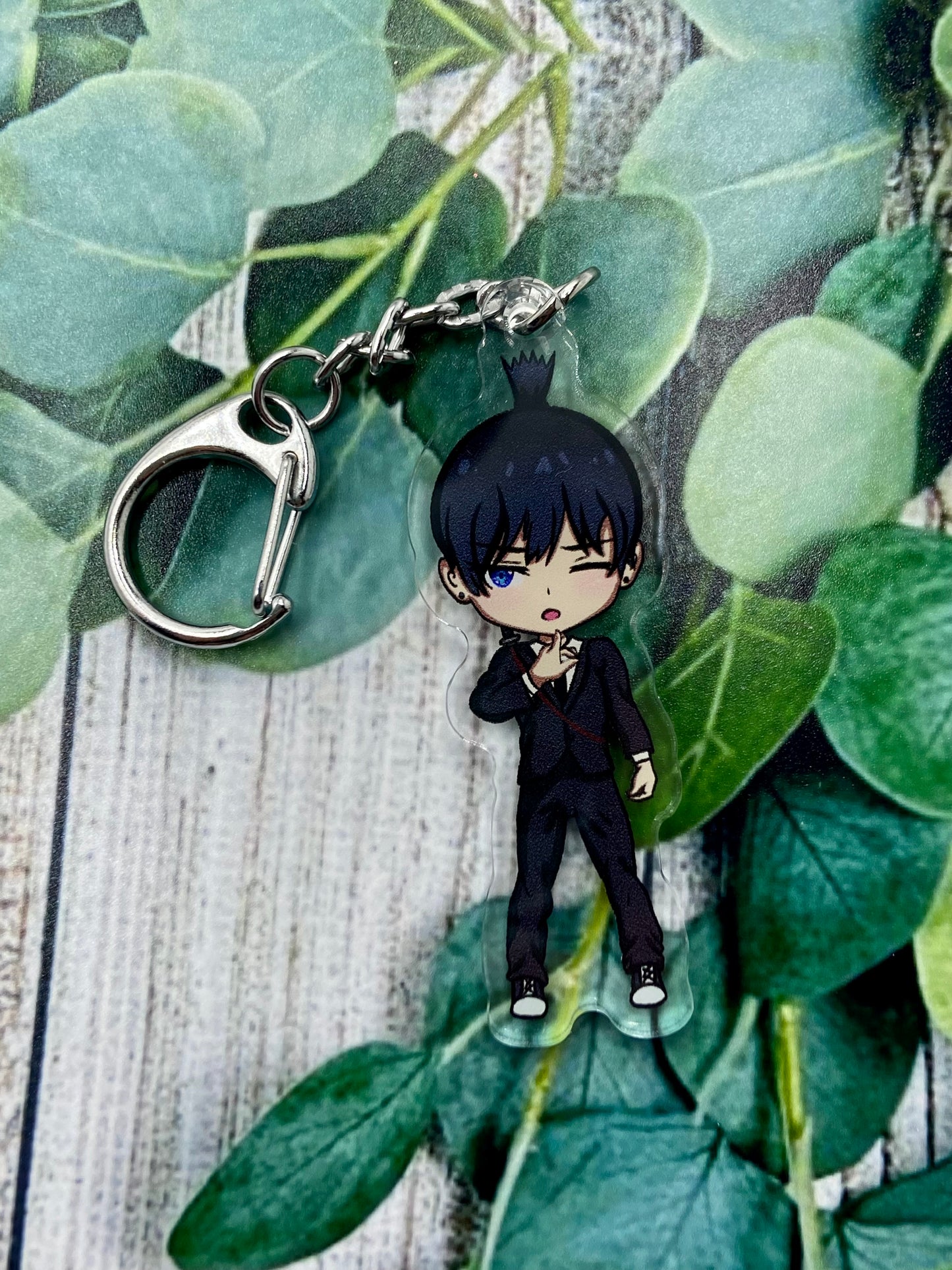 CSM topknot keychain