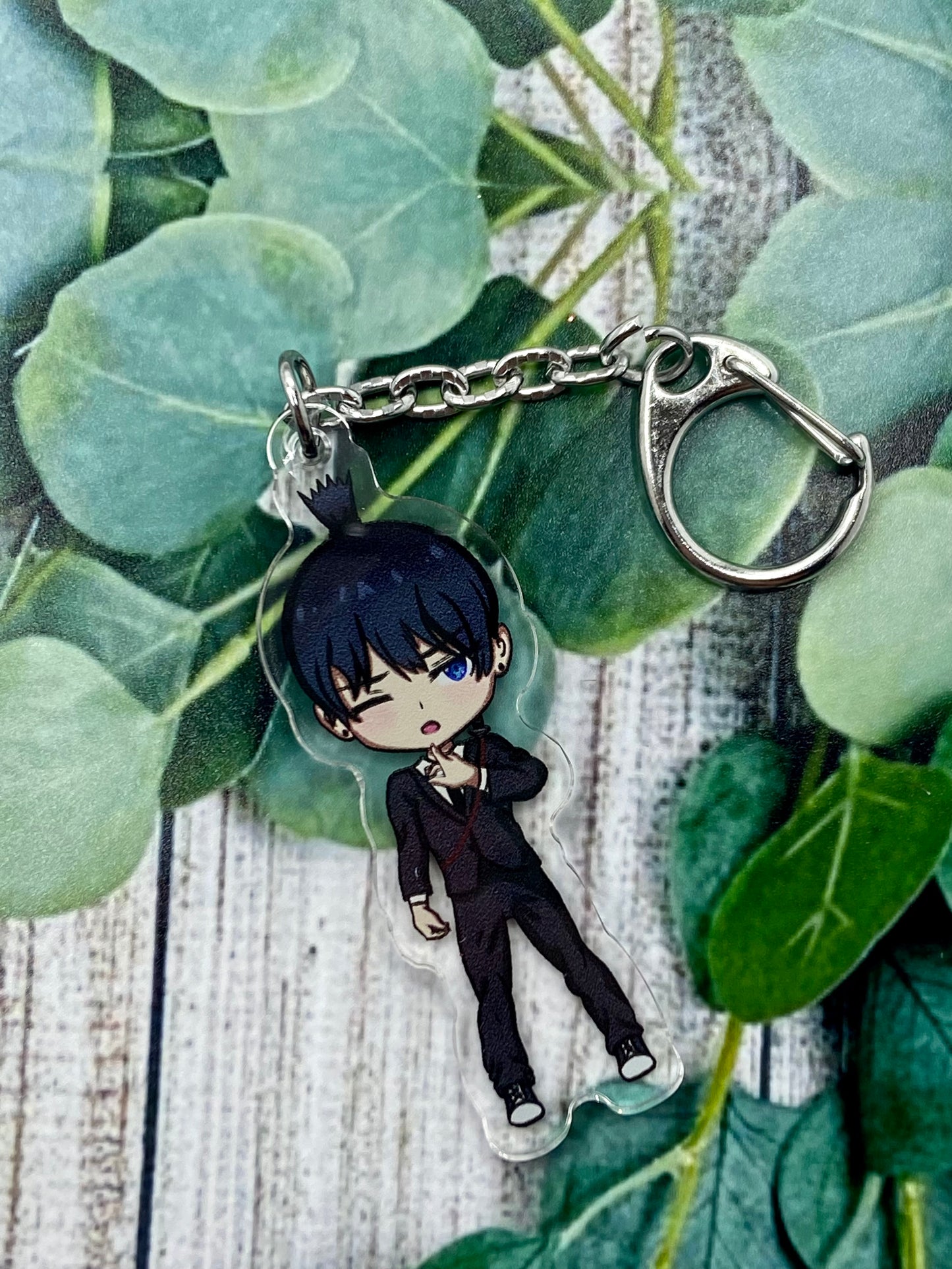 CSM topknot keychain