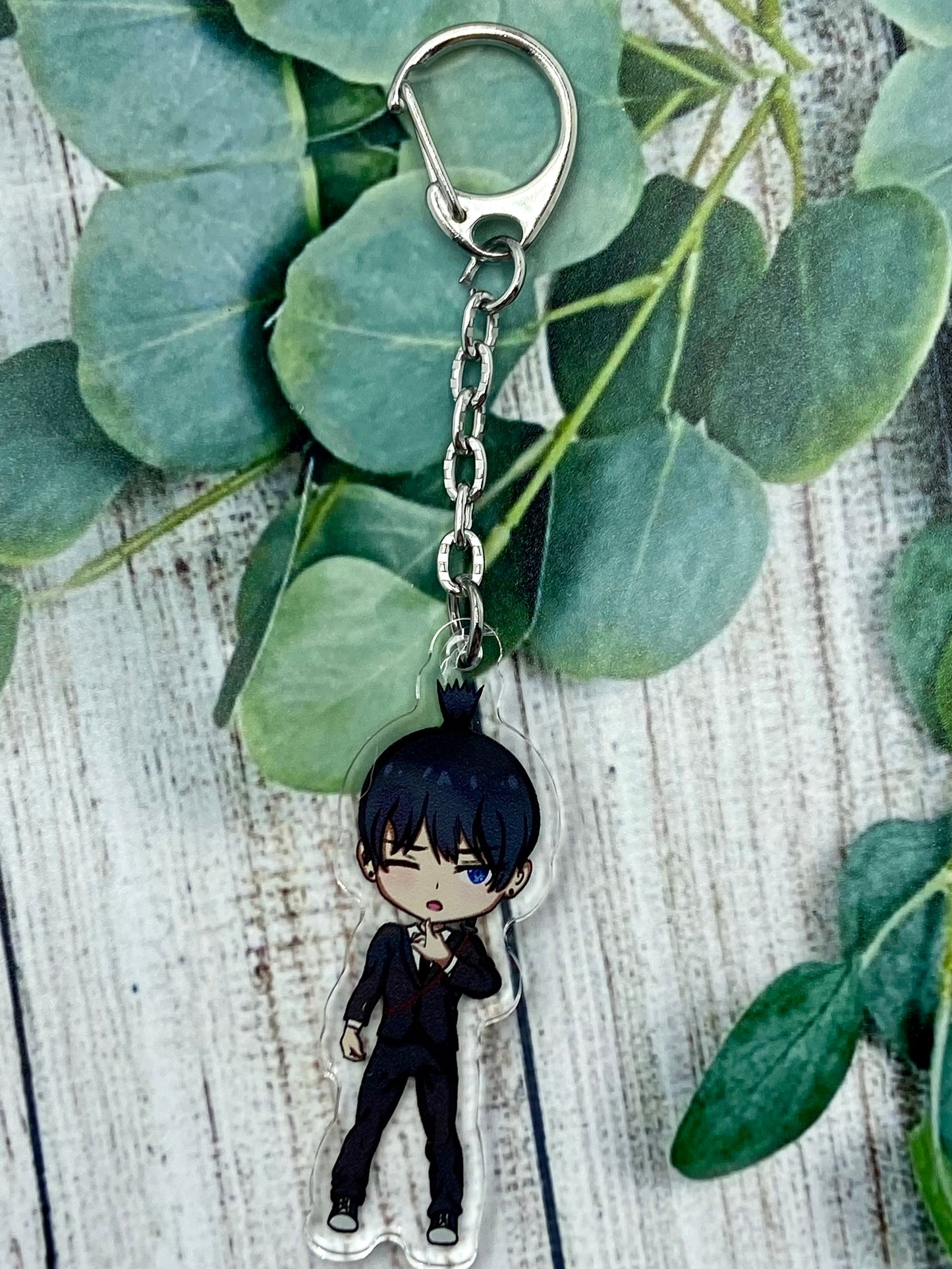 CSM topknot keychain