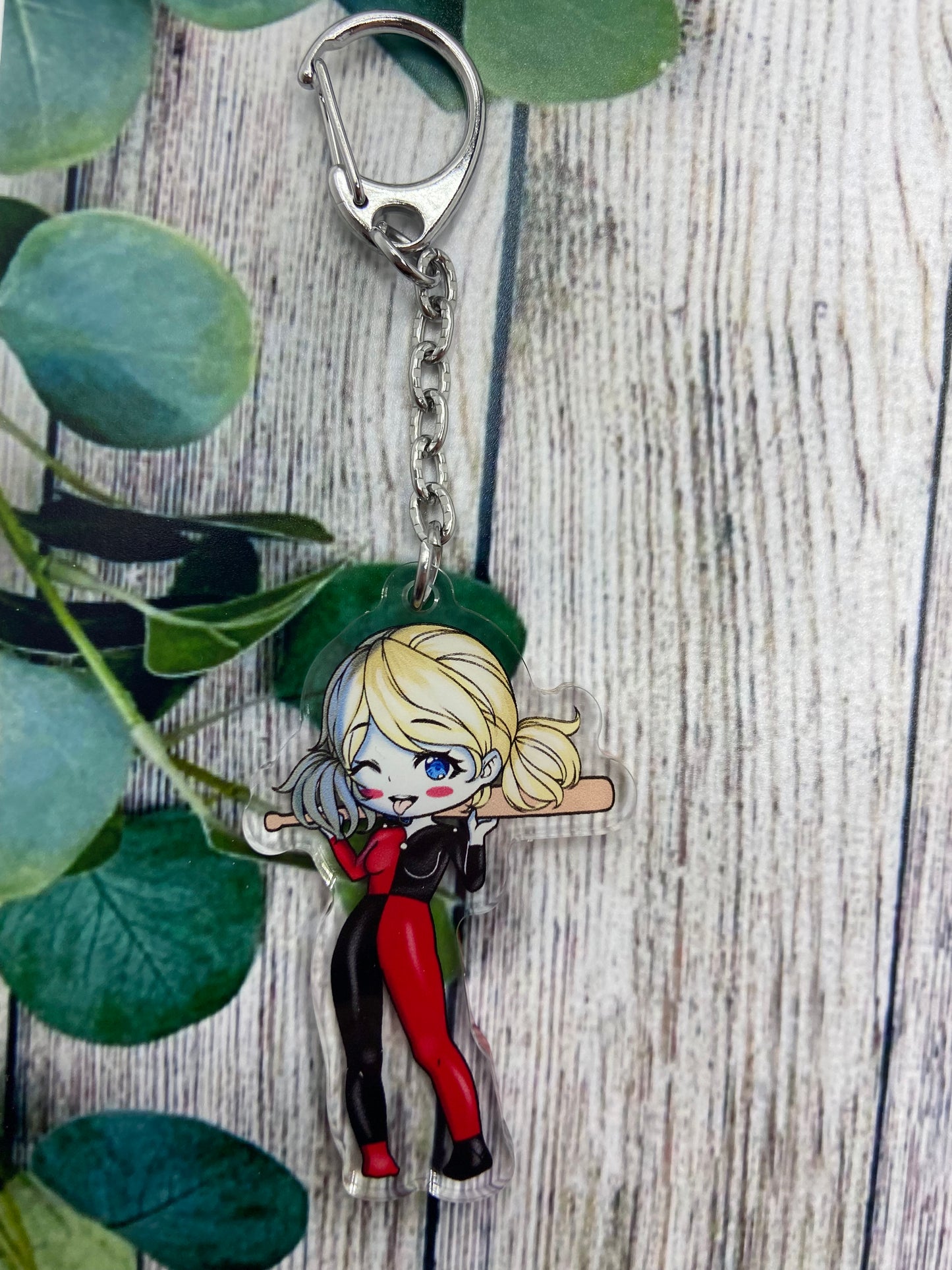 HarleyQuinn jester keychain