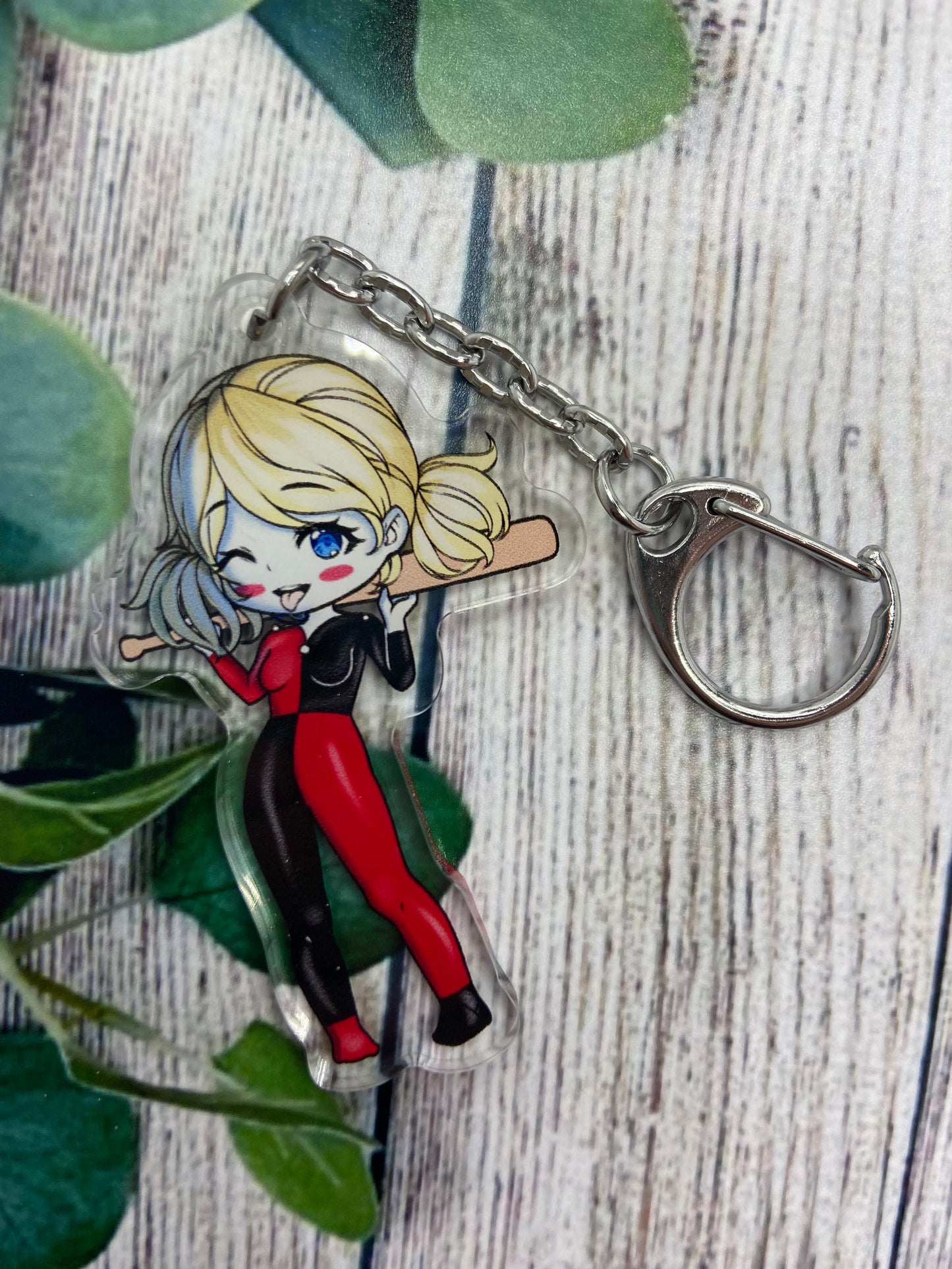 HarleyQuinn jester keychain