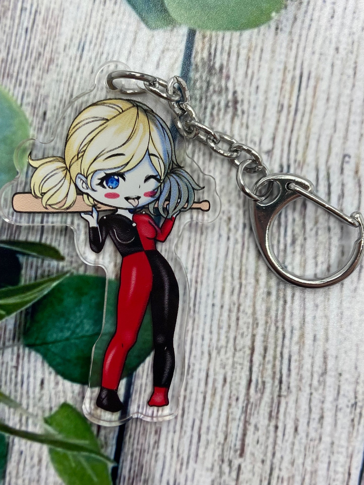 HarleyQuinn jester keychain