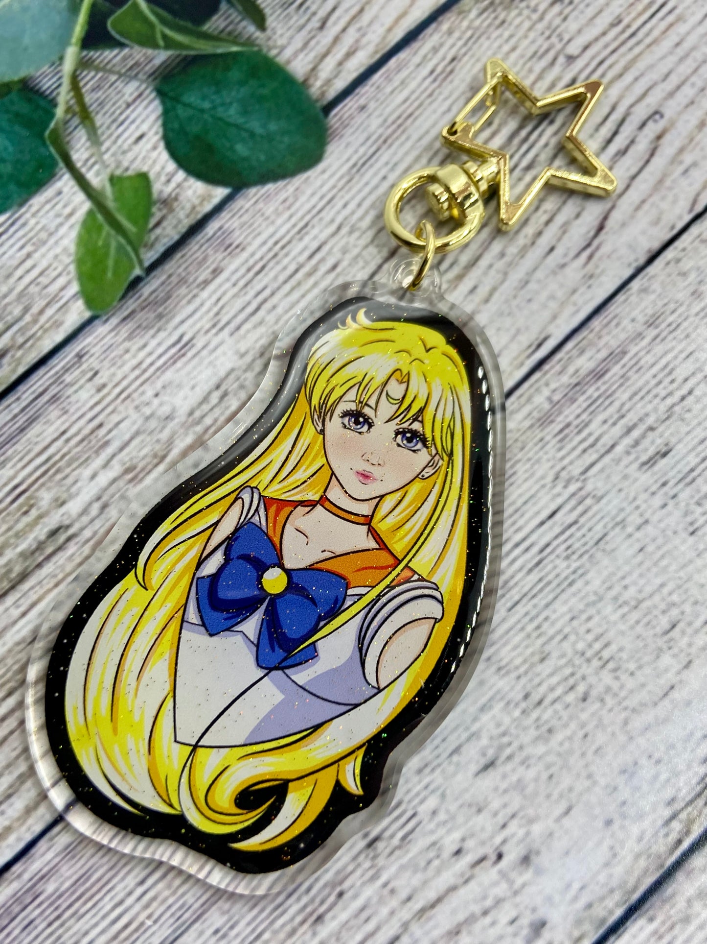 Space sailor - Venus glitter acrylic keychain