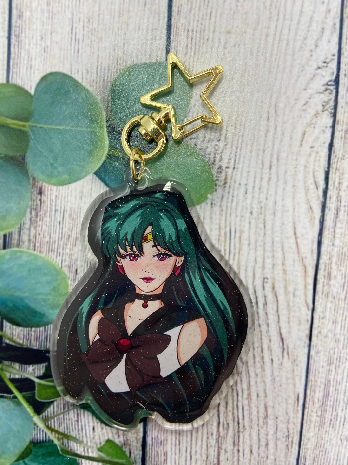 Space sailor - Pluto glitter acrylic keychain