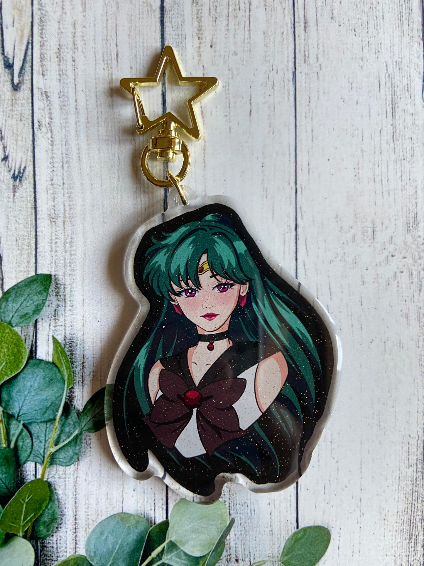 Space sailor - Pluto glitter acrylic keychain