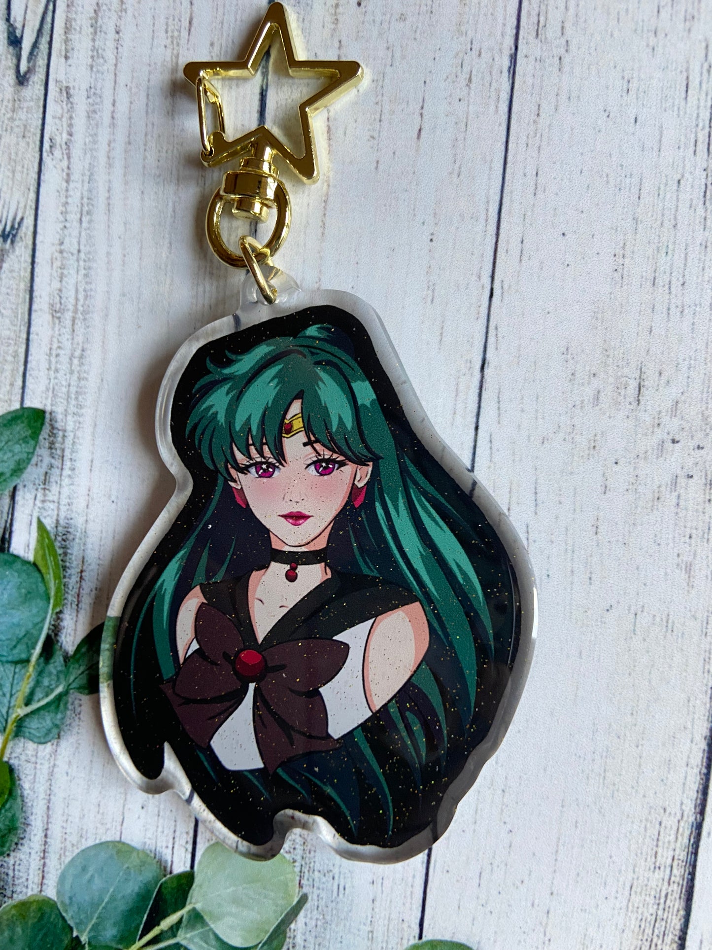 Space sailor - Pluto glitter acrylic keychain