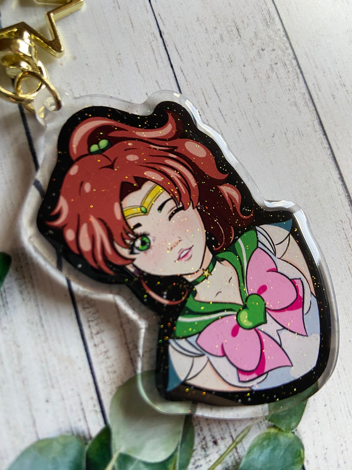 Space sailor - Jupiter glitter acrylic keychain