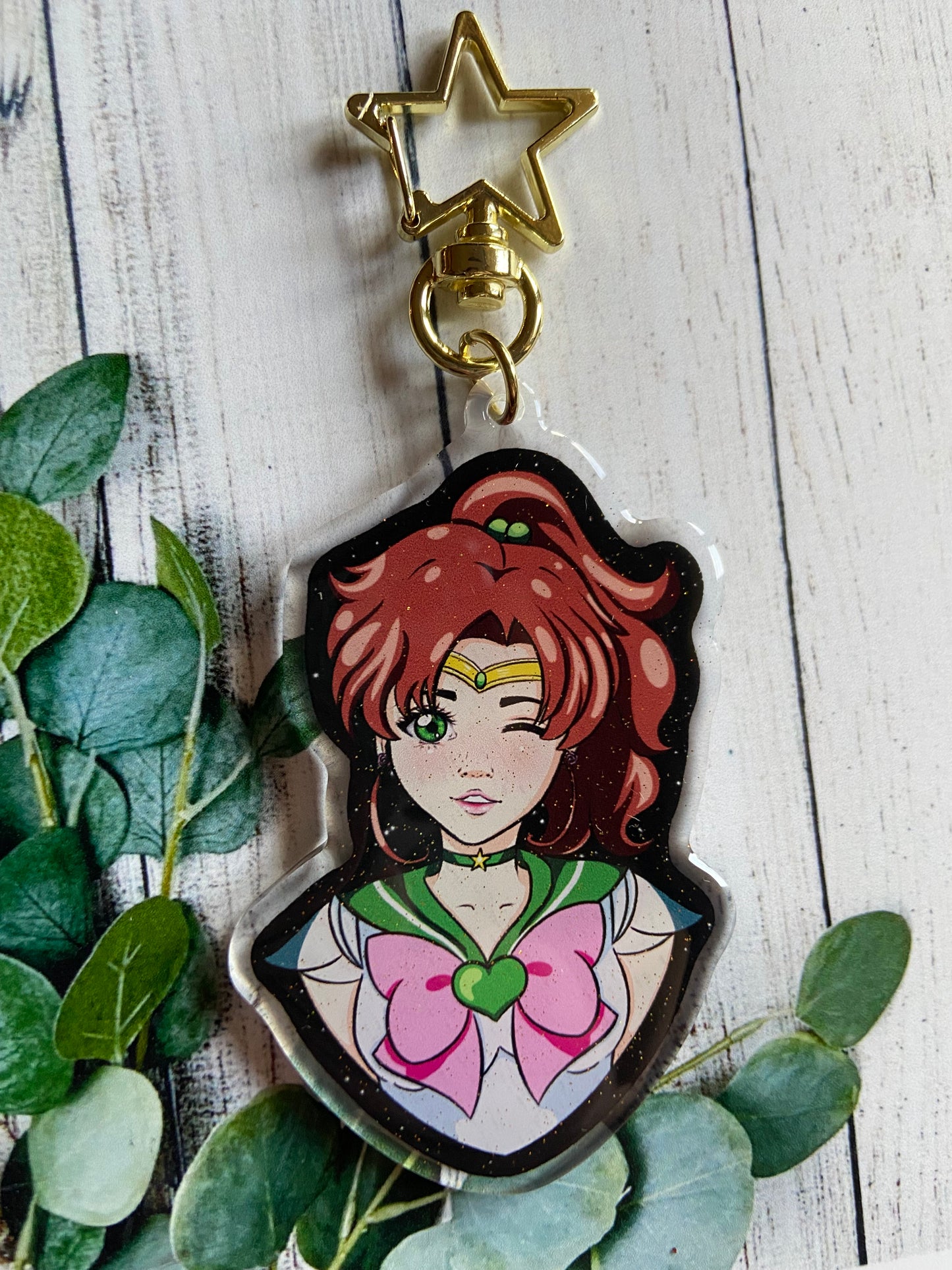 Space sailor - Jupiter glitter acrylic keychain