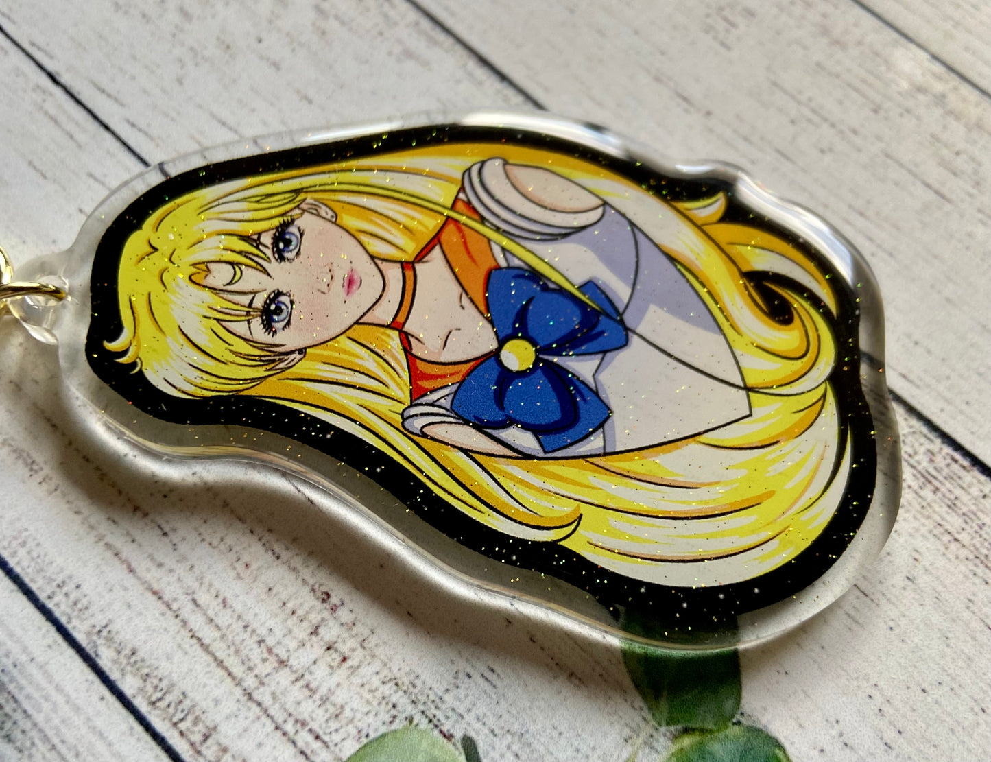 Space sailor - Venus glitter acrylic keychain