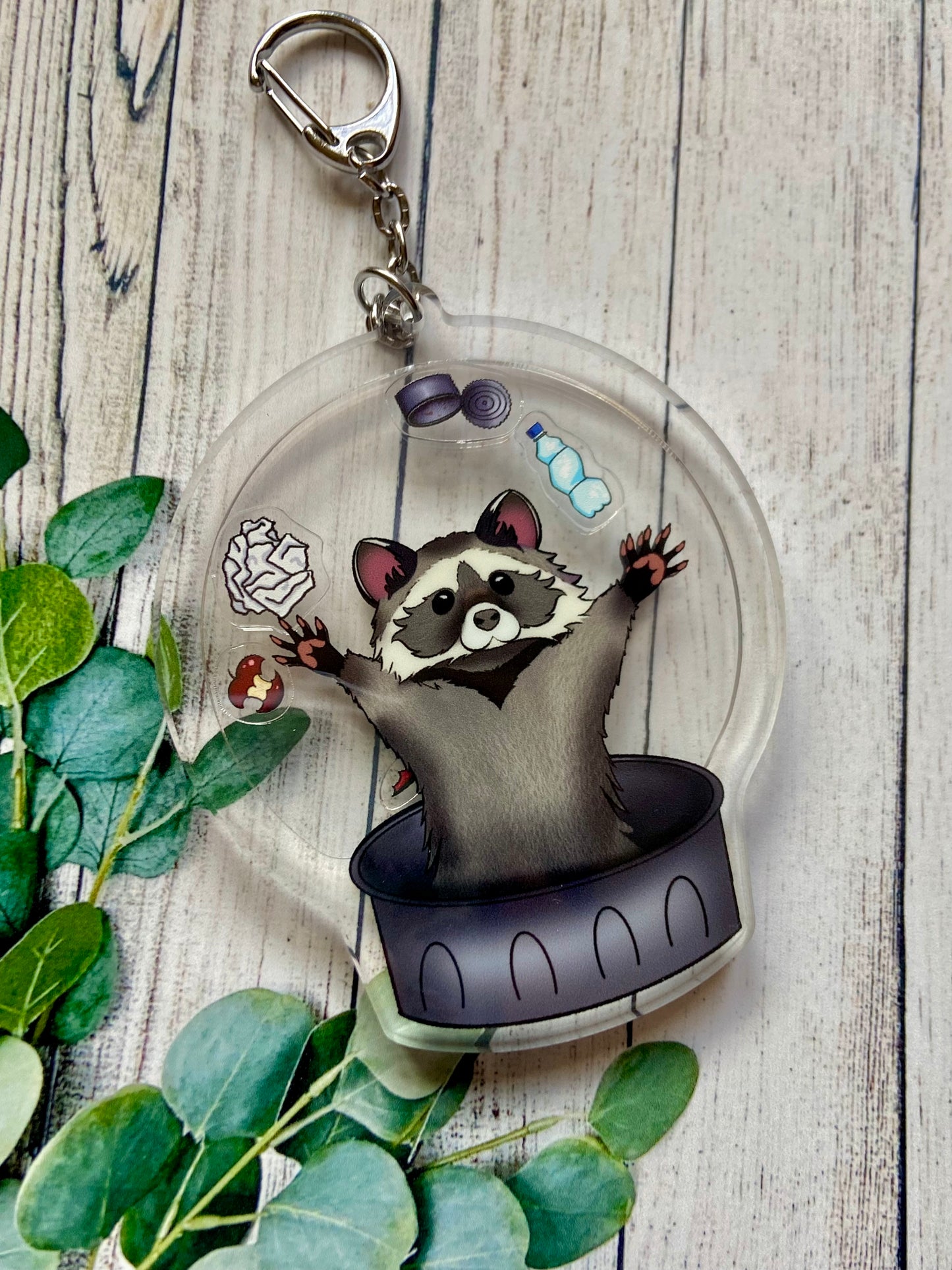 Raccoon shaker keychain