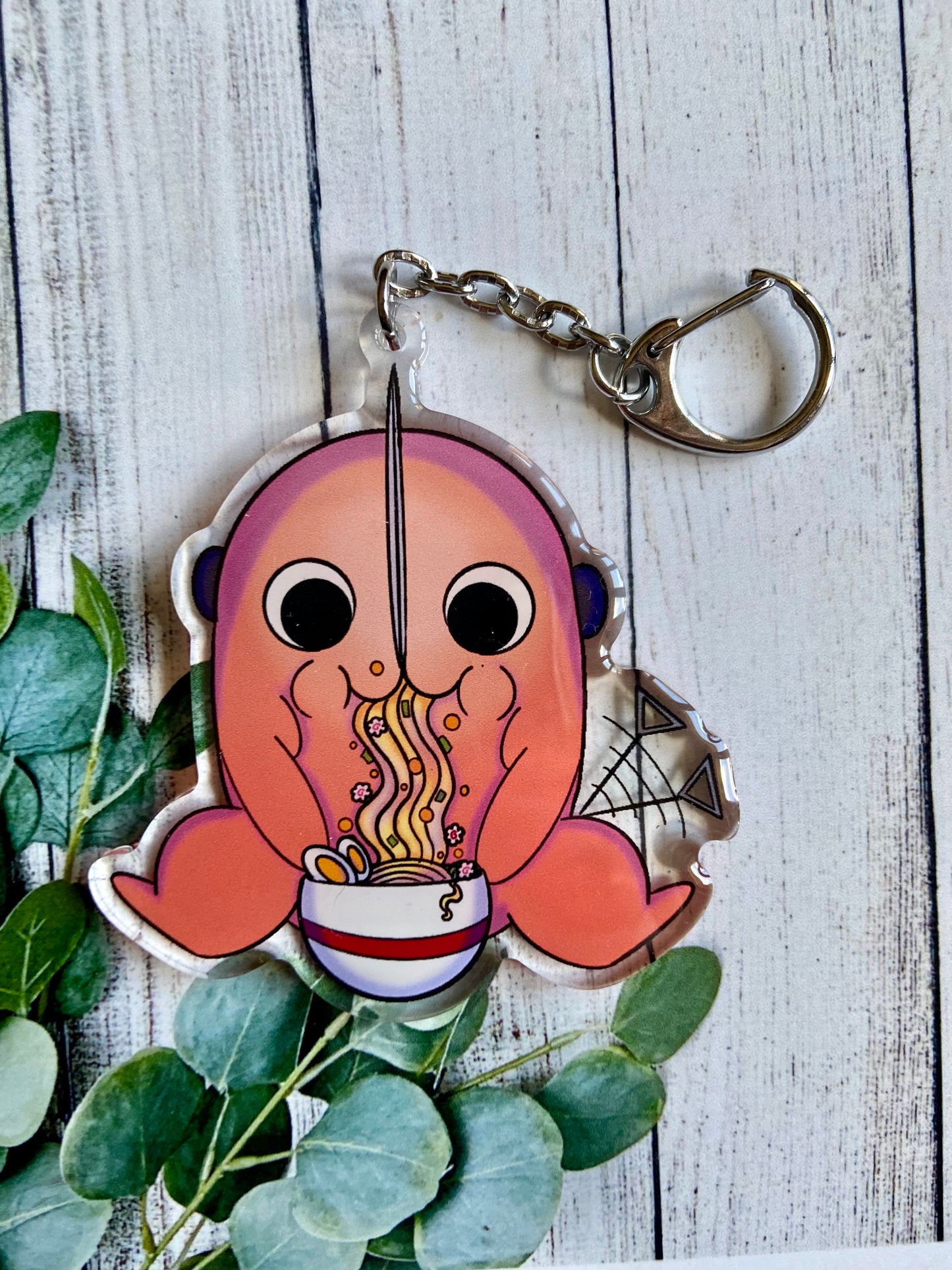 CSM ramen eating devil keychain