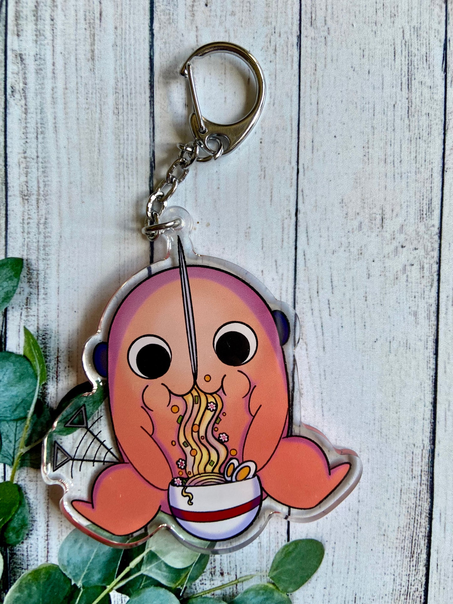 CSM ramen eating devil keychain