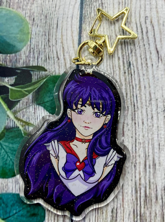 Space sailor - Mars glitter acrylic keychain