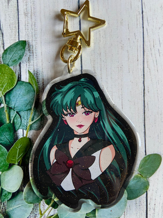 Space sailor - Pluto glitter acrylic keychain