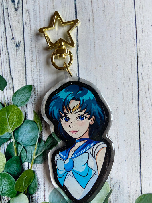 Space sailor - Mercury glitter acrylic keychain