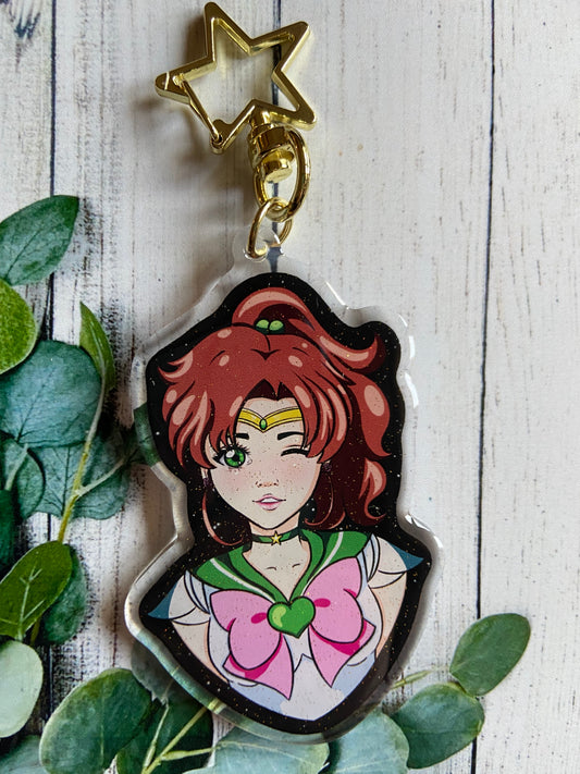 Space sailor - Jupiter glitter acrylic keychain