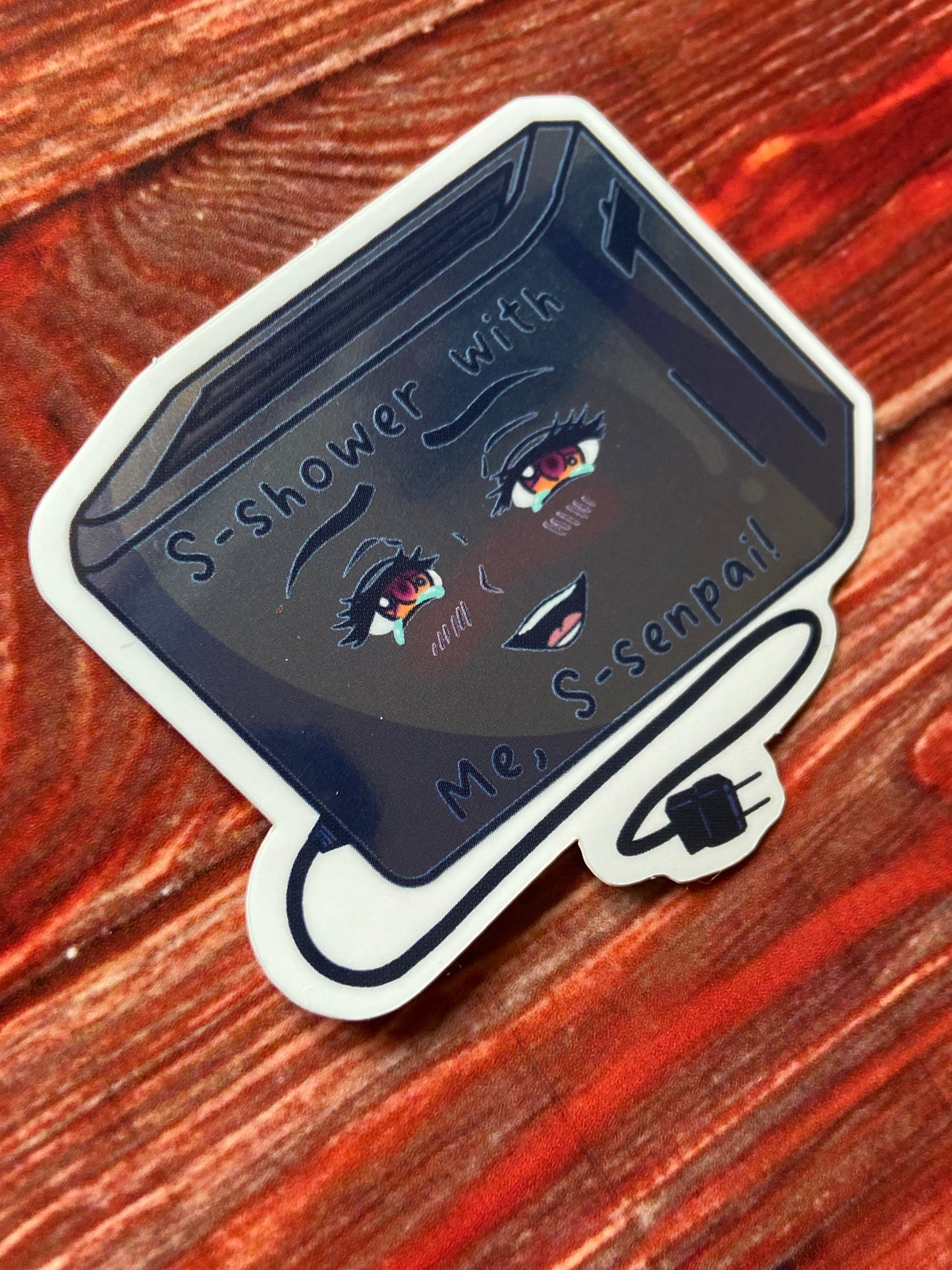 Shower with me Senpai! Toaster sticker