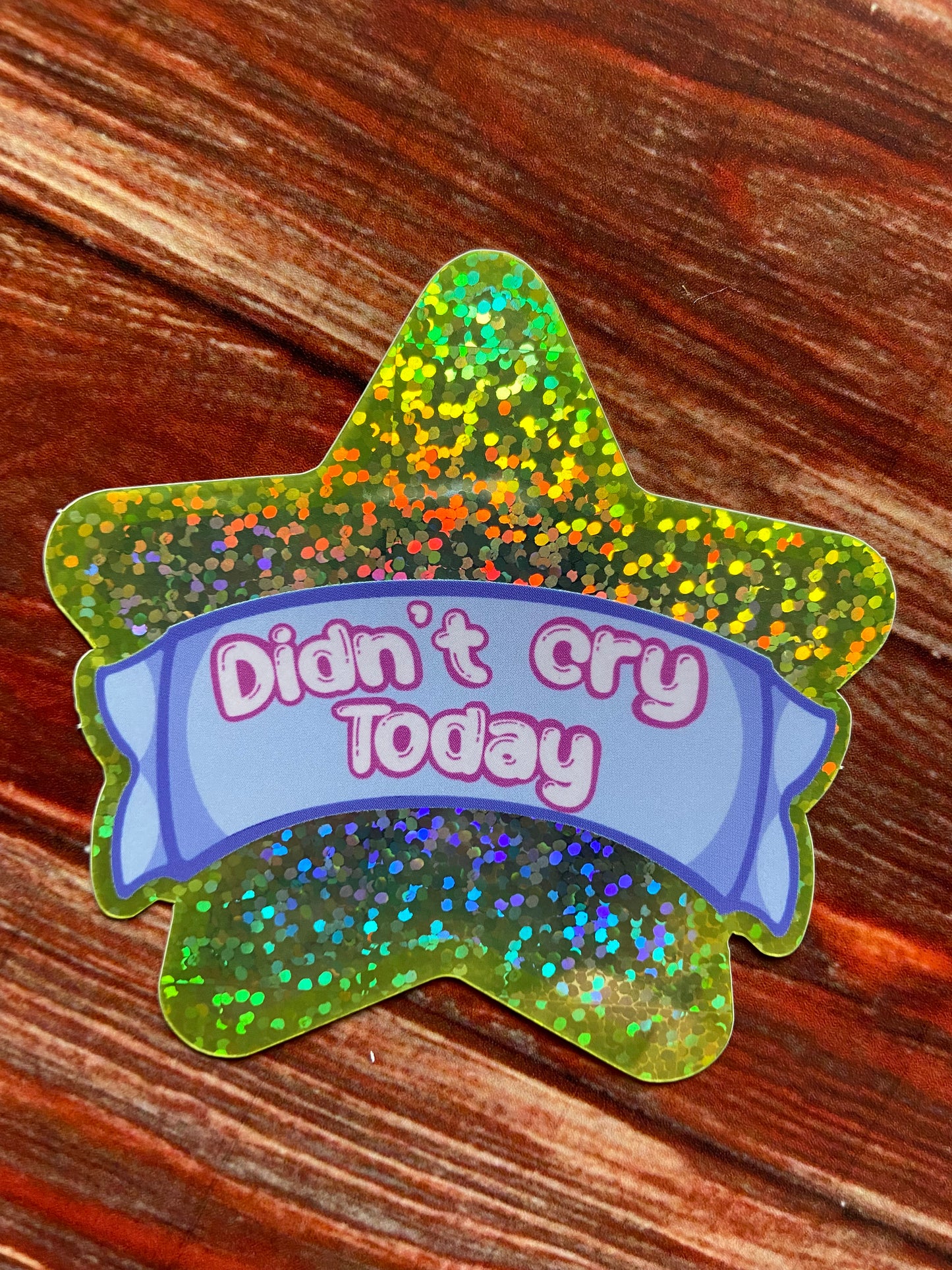 Gold Star glitter sticker