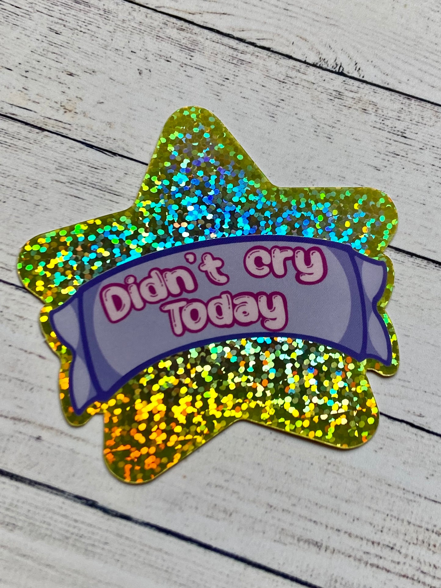 Gold Star glitter sticker