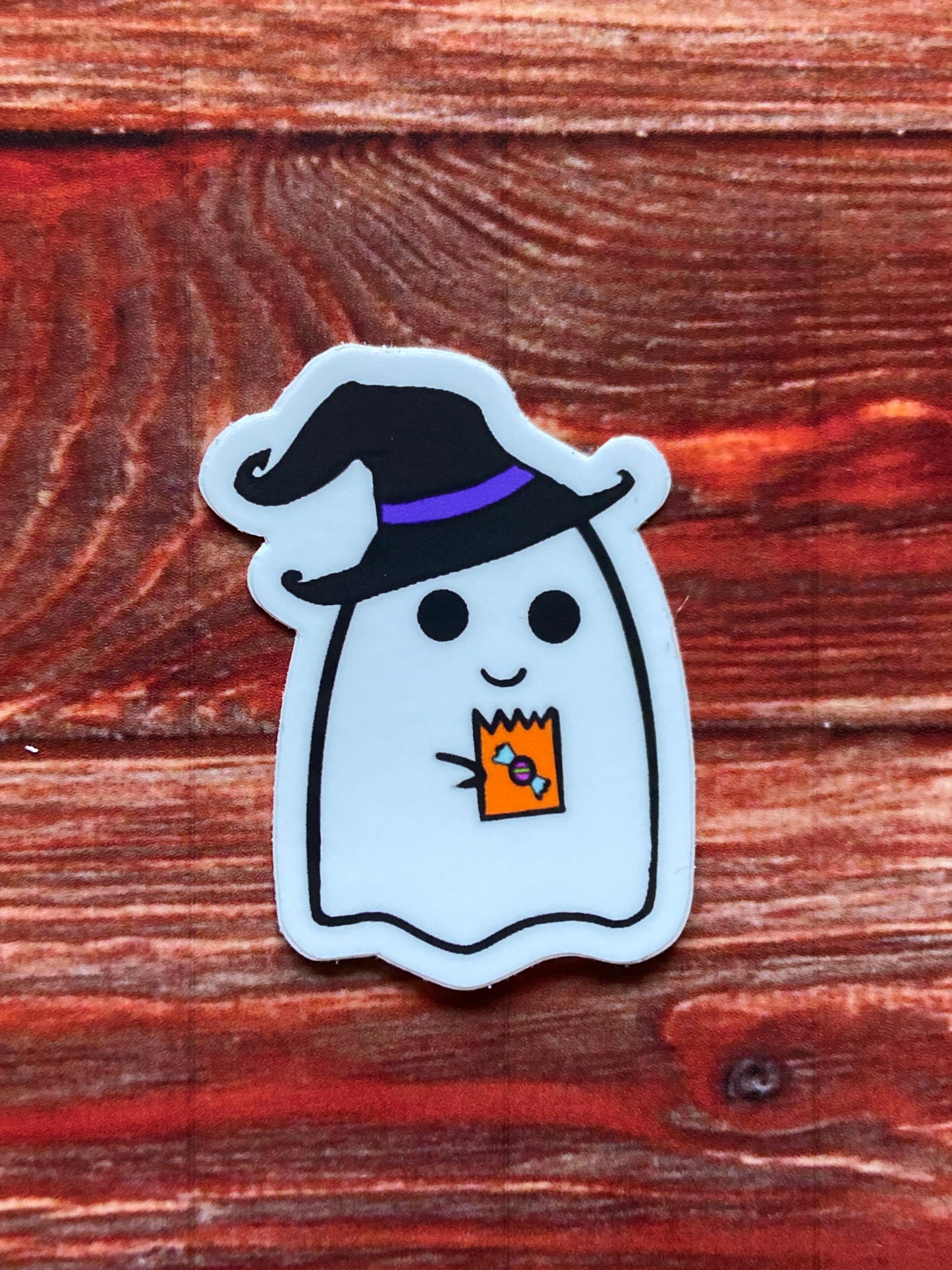 Trick or treat ghost sticker