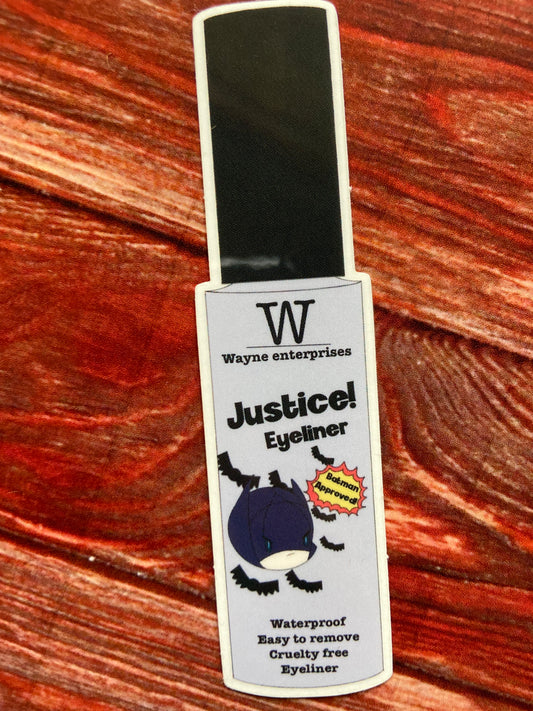 Justice eyeliner sticker