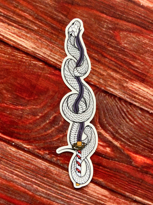 Sword and snake sticker