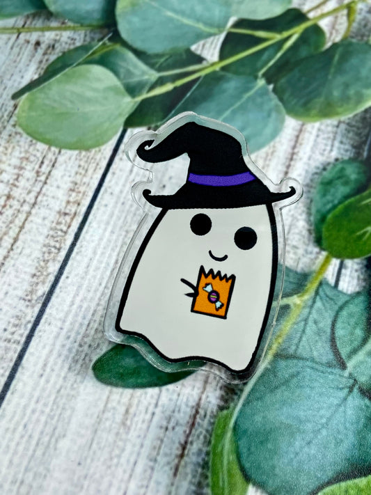 Trick or treat Ghost Acrylic pin