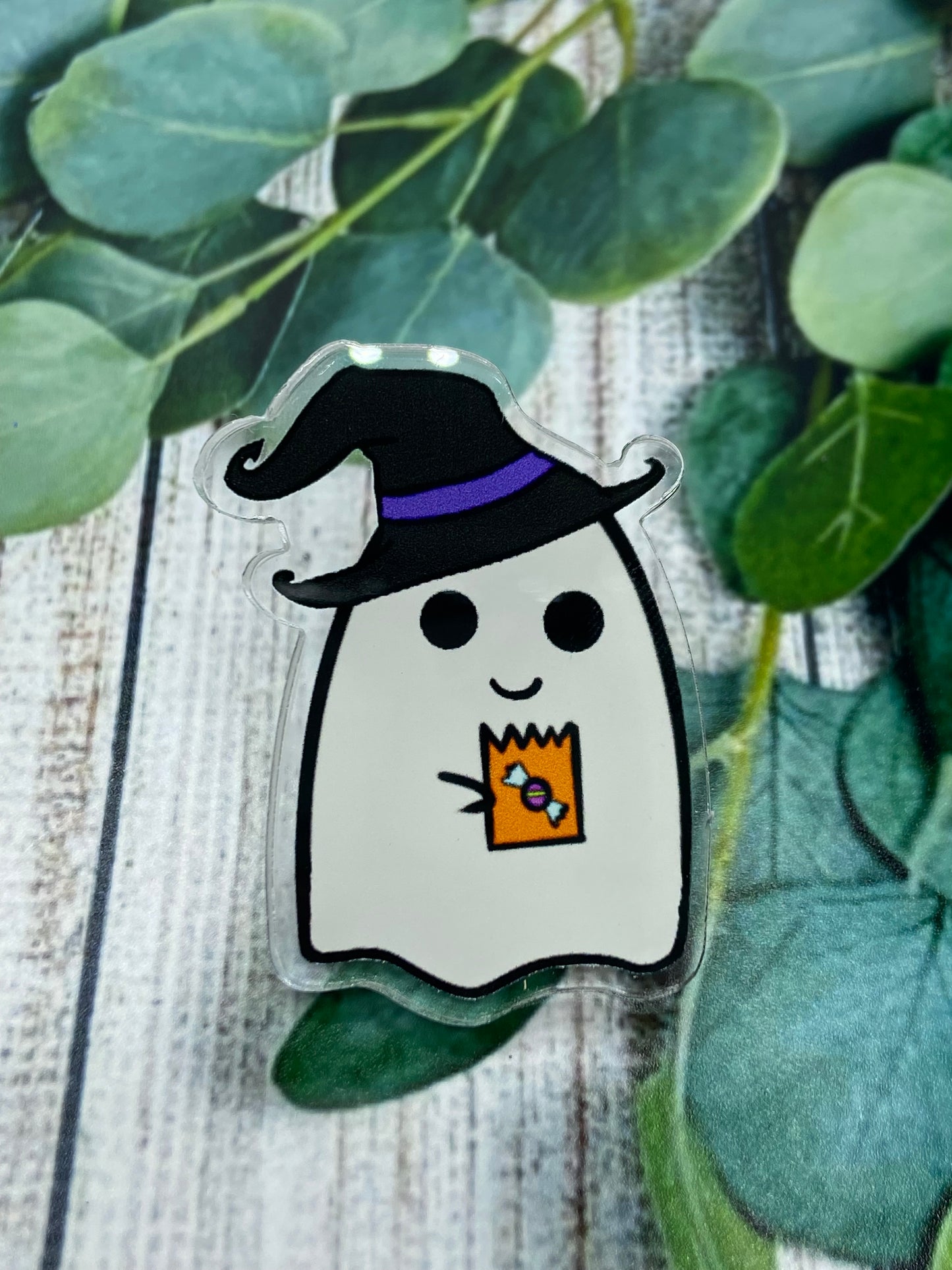 Trick or treat Ghost Acrylic pin